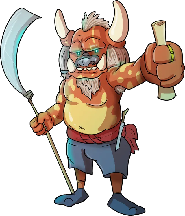 Demon with a scythe