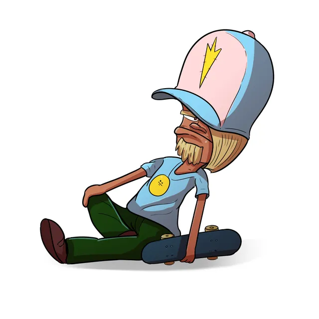 Jed with a skateboard