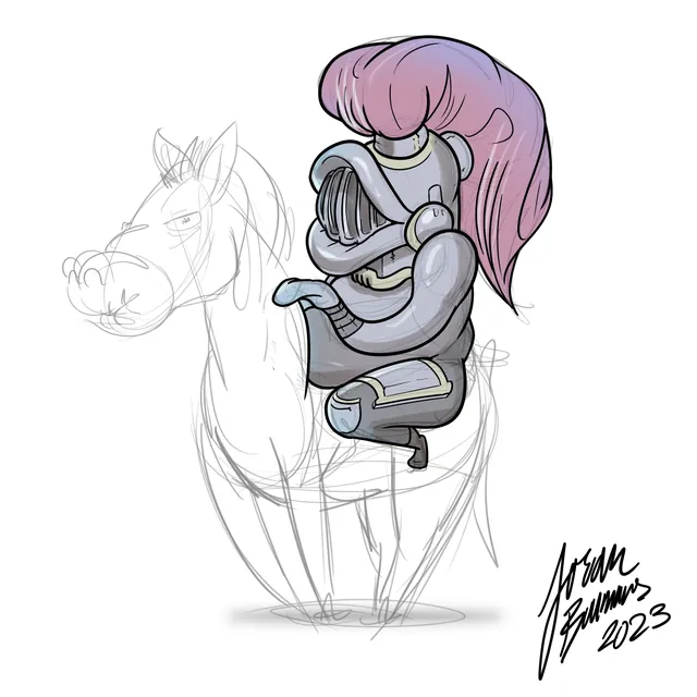 Sketch of a knight